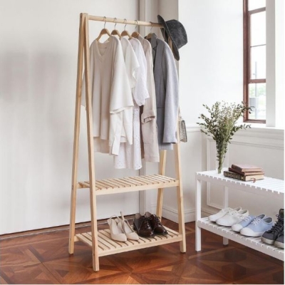 KỆ TREO QUẦN ÁO CÓ 2 NGĂN ĐỂ GIÀY DÉP